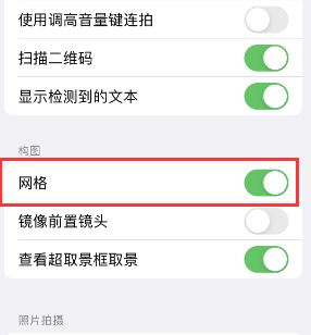 临沧苹果手机维修网点分享iPhone如何开启九宫格构图功能